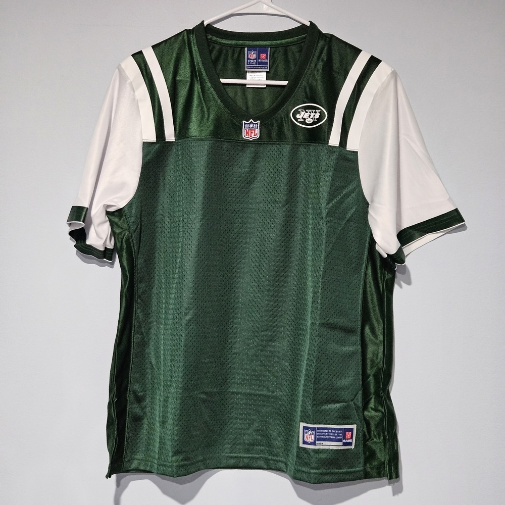 Pro Line New York Jets Women's Blank Jersey Size L Green And White NWOT
